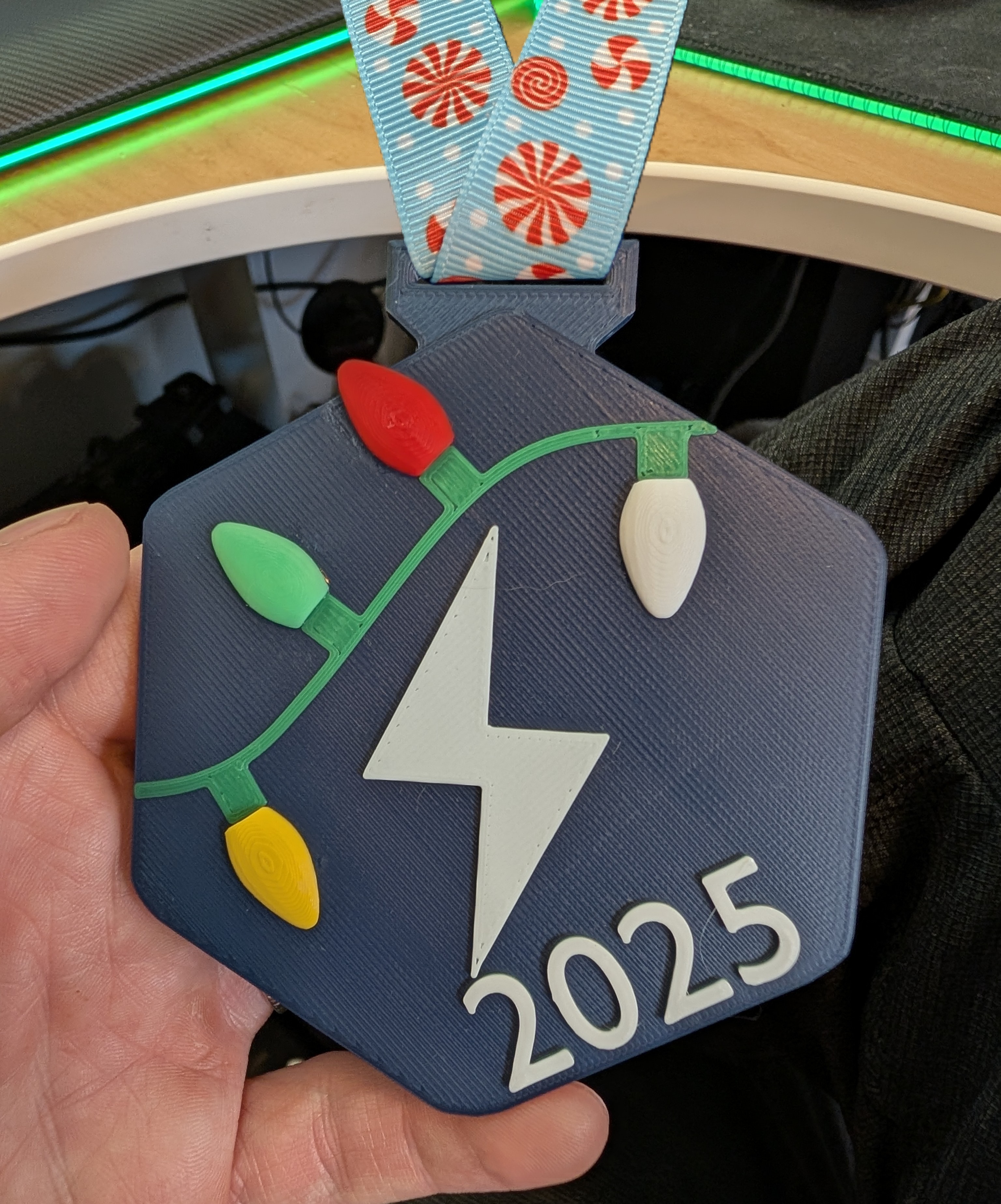 Fitness challenge medals.