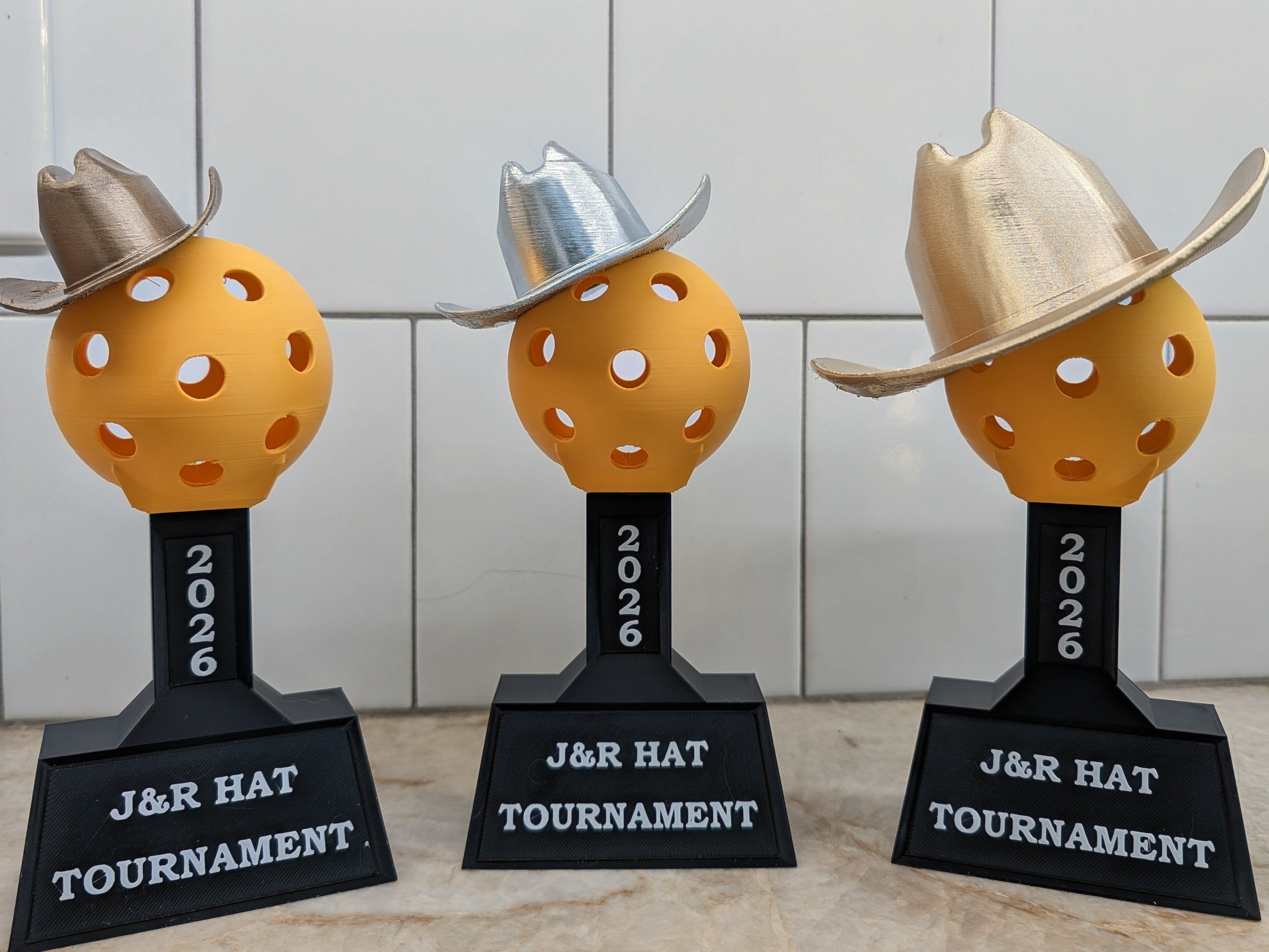 Pickleball tournament awards.