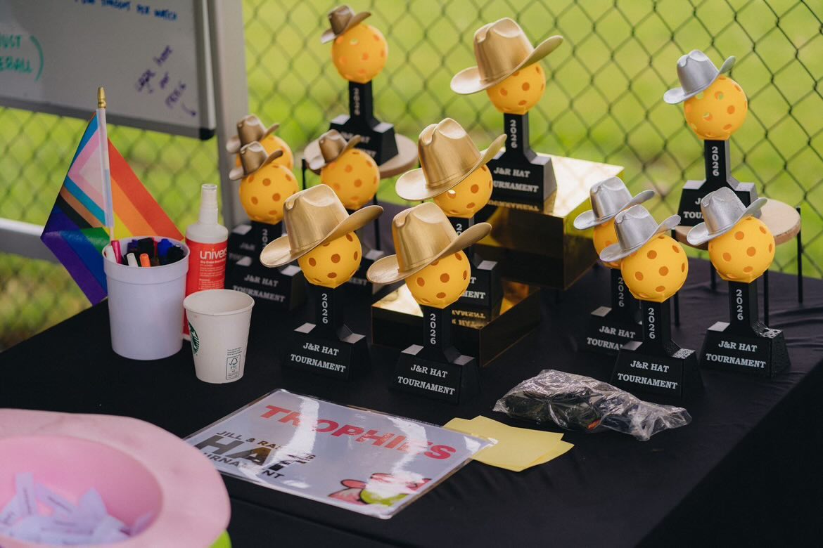 Pickleball tournament awards.