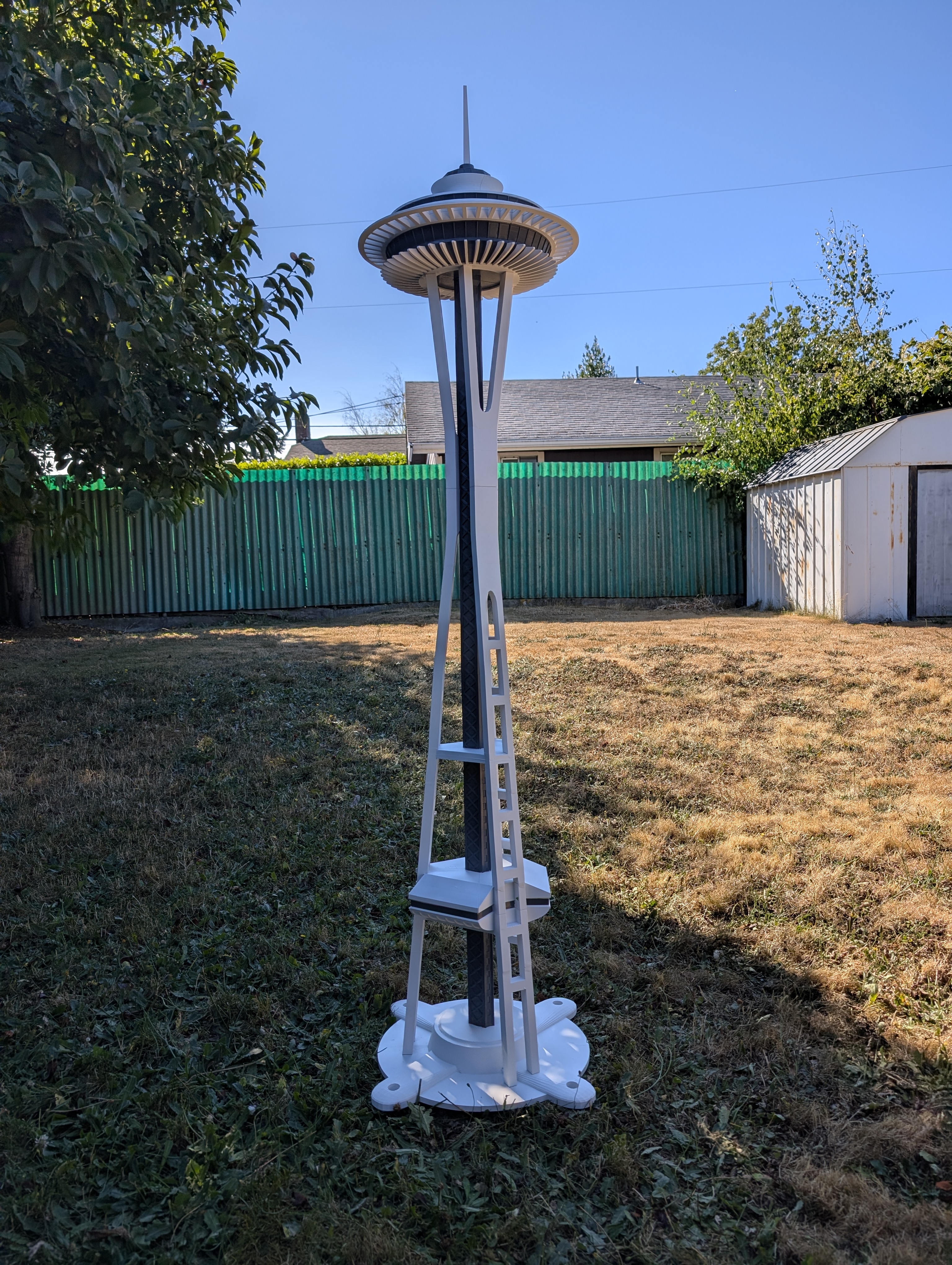 Large 3D printed Space Needle display piece.