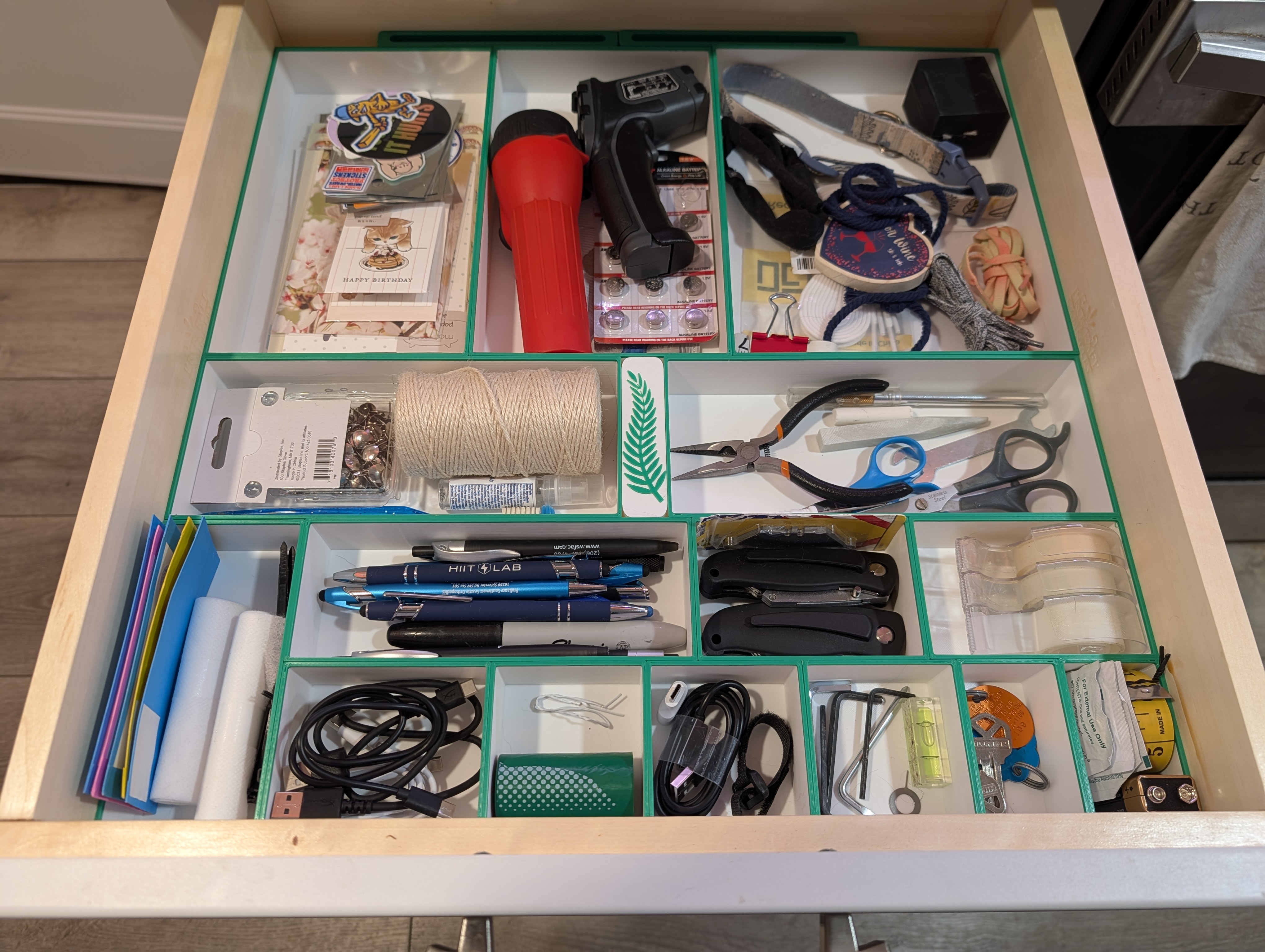 Custom drawer organizer and dividers.