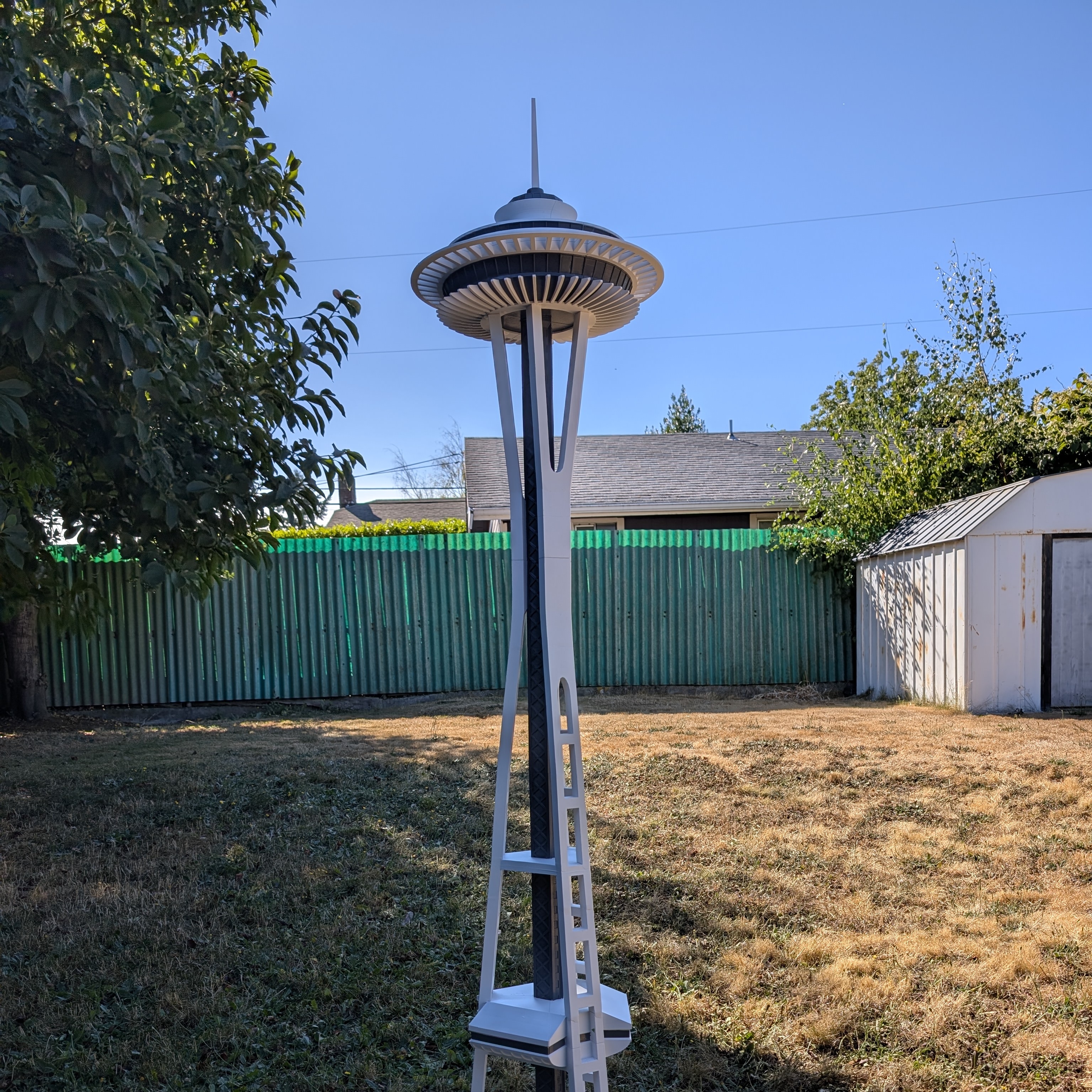 Large 3D printed Space Needle display piece.