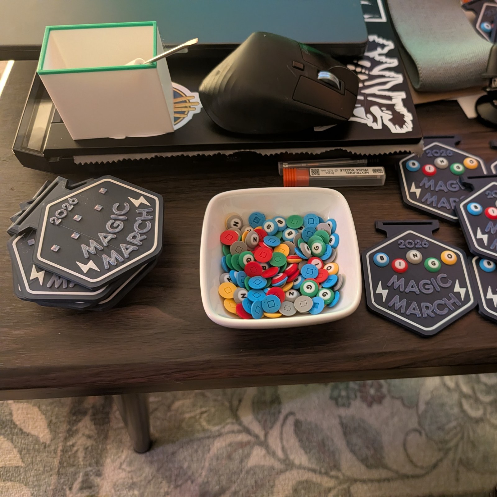 Custom pieces being assembled.
